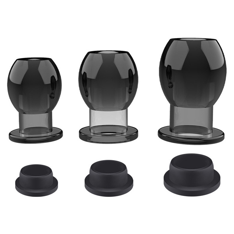 FUKR Plug Tunnel avec bouchon Hollow Stop Noir